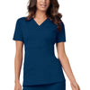 Cherokee Scrubs Top 2XL Cherokee Luxe 1841 Scrubs Top Womens Mock Wrap Navy