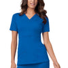 Cherokee Scrubs Top 2XL Cherokee Luxe 1841 Scrubs Top Womens Mock Wrap Royal