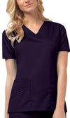 Cherokee Scrubs Top 2XL Cherokee Luxe 1845 Scrubs Top Womens V-Neck Nu-Grape