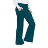 Cherokee Scrubs Pants Cherokee Luxe 21100 Scrubs Pants Womens Low Rise Flare Leg Drawstring Cargo Caribbean Blue