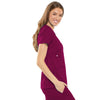 Cherokee Scrubs Top Cherokee Luxe 21701 Scrubs Top Womens Empire Waist Mock Wrap Wine