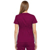 Cherokee Scrubs Top Cherokee Luxe 21701 Scrubs Top Womens Empire Waist Mock Wrap Wine