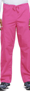 Cherokee Scrubs Pants 2XL / Regular Length Cherokee Workwear 4100 Scrubs Pants Unisex Drawstring Cargo Shocking Pink