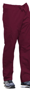 Cherokee Scrubs Pants Cherokee Workwear 4100 Scrubs Pants Unisex Drawstring Cargo Wine