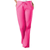 Cherokee Workwear 4101 Scrubs Pants Womens Natural Rise Flare Leg Drawstring Shocking Pink