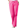 Cherokee Scrubs Pants 2XL / Regular Length Cherokee Workwear 4101 Scrubs Pants Womens Natural Rise Flare Leg Drawstring Shocking Pink