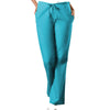 Cherokee Scrubs Pants Cherokee Workwear 4101 Scrubs Pants Womens Natural Rise Flare Leg Drawstring Turquoise