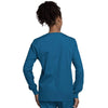 Cherokee Scrubs Jacket Cherokee Workwear 4350 Scrubs Jacket Womens Snap Front Warm-Up Caribbean Blue