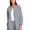 Cherokee Scrubs Jacket 2XL Cherokee Workwear 4350 Scrubs Jacket Womens Snap Front Warm-Up Grey