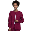 Cherokee Scrubs Jacket Cherokee Workwear 4350 Scrubs Jacket Womens Snap Front Warm-Up Wine