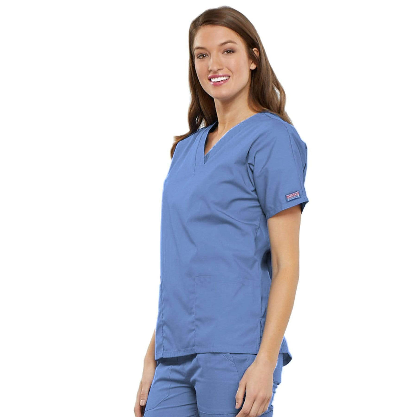 Cherokee Workwear 4700 Scrubs Top Women's V-Neck Ceil Blue — Medshop ...