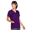 Cherokee Scrubs Top Cherokee Workwear 4770 Scrubs Top Womens Snap Front V-Neck Eggplant