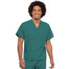 Cherokee Scrubs Top 2XL Cherokee Workwear 4777 Scrubs Top Unisex V-Neck Tunic. Teal Blue