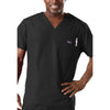 Cherokee Scrubs Top 2XL Cherokee Workwear 4789 Scrubs Top Mens V-Neck Black