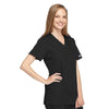 Cherokee Scrubs Top Cherokee Workwear 4801 Scrubs Top Womens Mock Wrap Tunic Black