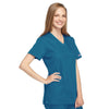 Cherokee Scrubs Top Cherokee Workwear 4801 Scrubs Top Womens Mock Wrap Tunic Caribbean Blue