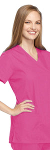 Cherokee Scrubs Top Cherokee Workwear 4801 Scrubs Top Womens Mock Wrap Tunic Shocking Pink