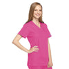 Cherokee Scrubs Top Cherokee Workwear 4801 Scrubs Top Womens Mock Wrap Tunic Shocking Pink