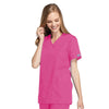 Cherokee Scrubs Top Cherokee Workwear 4801 Scrubs Top Womens Mock Wrap Tunic Shocking Pink