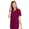 Cherokee Scrubs Top Cherokee Workwear 4801 Scrubs Top Womens Mock Wrap Tunic Wine