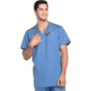 Cherokee Scrubs Top Cherokee Workwear 4876 Scrubs Top Unisex V-Neck Ceil Blue