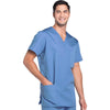 Cherokee Scrubs Top Cherokee Workwear 4876 Scrubs Top Unisex V-Neck Ceil Blue