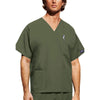 Cherokee Scrubs Top Cherokee Workwear 4876 Scrubs Top Unisex V-Neck Olive