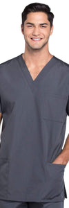 Cherokee Scrubs Top Cherokee Workwear 4876 Scrubs Top Unisex V-Neck Pewter