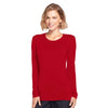 Cherokee Underscrubs 2XL Cherokee Workwear 4881 Underscrubs Womens Long Sleeve Knit Tee Red