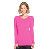 Cherokee Underscrubs Cherokee Workwear 4881 Underscrubs Womens Long Sleeve Knit Tee Shocking Pink