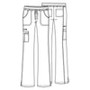 Cherokee Scrubs Pants Cherokee Workwear Core Stretch 24001 Scrubs Pants Womens Low Rise Drawstring Cargo Galaxy Blue