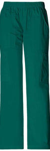 Cherokee Scrubs Pants 2XL / Regular Length Cherokee Workwear Core Stretch 4005 Scrubs Pants Womens Mid Rise Pull-On Cargo Hunter Green