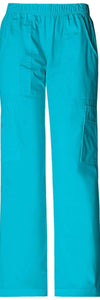 Cherokee Scrubs Pants 2XL / Regular Length Cherokee Workwear Core Stretch 4005 Scrubs Pants Womens Mid Rise Pull-On Cargo Turquoise