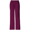 Cherokee Workwear Core Stretch 4005 Scrubs Pants Womens Mid Rise Pull-On Cargo Wine