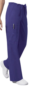 Cherokee Scrubs Pants Cherokee Workwear Core Stretch 4043 Scrubs Pants Unisex Drawstring Cargo Grape