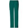 Cherokee Workwear Core Stretch 4044 Scrubs Pants Womens Mid Rise Drawstring Cargo Hunter Green