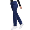 Cherokee Scrubs Pants Cherokee Workwear Core Stretch 4203 Scrubs Pants Womens Mid Rise Straight Leg Drawstring Navy