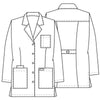Cherokee Lab Coats Cherokee Workwear Professionals 1369 Lab Coat Womens 32" Snap Front White