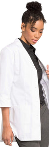 Cherokee Lab Coats Cherokee Workwear Professionals 1470A Lab Coat Womens 30" 3/4 Sleeve White