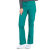 Cherokee Scrubs Pants Cherokee Workwear Professionals WW160 Scrubs Pants Womens Mid Rise Straight Leg Drawstring Hunter Green