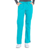 Cherokee Scrubs Pants 2XL / Regular Length Cherokee Workwear Professionals WW160 Scrubs Pants Womens Mid Rise Straight Leg Drawstring Teal Blue