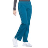 Cherokee Scrubs Pants Cherokee Workwear Professionals WW170 Scrubs Pants Womens Mid Rise Straight Leg Pull-on Cargo Caribbean Blue