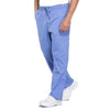 Cherokee Scrubs Pants Cherokee Workwear Professionals WW190 Scrubs Pants Mens Tapered Leg Drawstring Cargo Ceil Blue