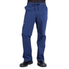 Cherokee Workwear Professionals WW190 Scrubs Pants Mens Tapered Leg Drawstring Cargo Navy