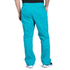 Cherokee Scrubs Pants Cherokee Workwear Professionals WW190 Scrubs Pants Mens Tapered Leg Drawstring Cargo Teal Blue