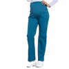 Cherokee Workwear Professionals WW220 Scrubs Pants Maternity Straight Leg Caribbean Blue