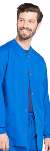 Cherokee Scrubs Jacket Cherokee Workwear Professionals WW360 Scrubs Jacket Mens Warm-up Royal