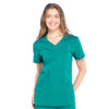 Cherokee Scrubs Top Cherokee Workwear Professionals WW655 Scrubs Top Womens Mock Wrap Hunter Green