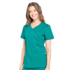 Cherokee Scrubs Top Cherokee Workwear Professionals WW655 Scrubs Top Womens Mock Wrap Hunter Green