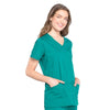 Cherokee Scrubs Top Cherokee Workwear Professionals WW655 Scrubs Top Womens Mock Wrap Hunter Green